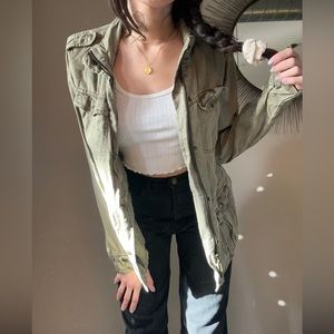 Green utility jacket